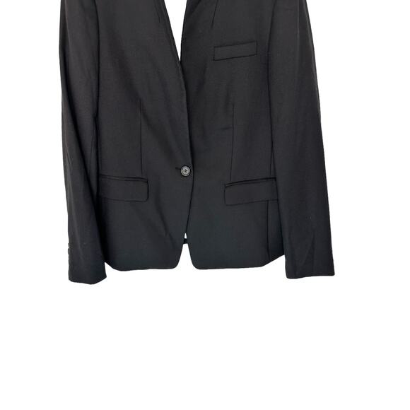 J.Crew Regent Blazer Black Wool Flannel‎ Preppy Academia Work Office Size 10 - Picture 5 of 11
